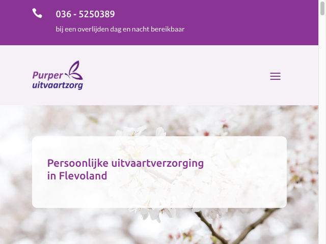 Screenshot Purper Uitvaartzorg