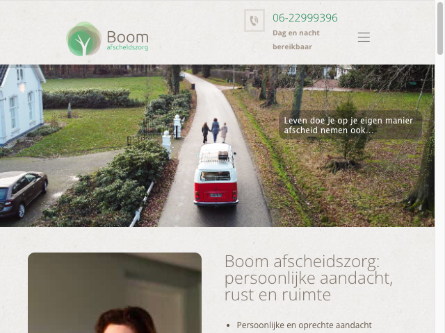 Screenshot Boom Afscheidszorg