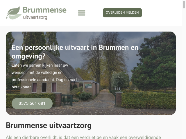 Screenshot Brummense Uitvaartzorg