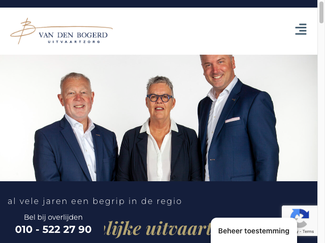 Screenshot Uitvaartverzorging van den Bogerd