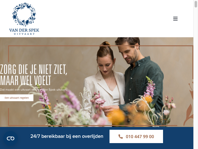 Screenshot Van Der Spek Uitvaart