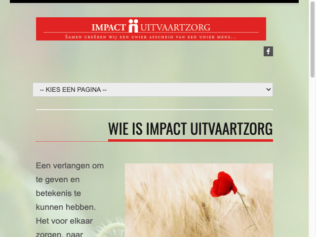 Screenshot Impact Uitvaartzorg