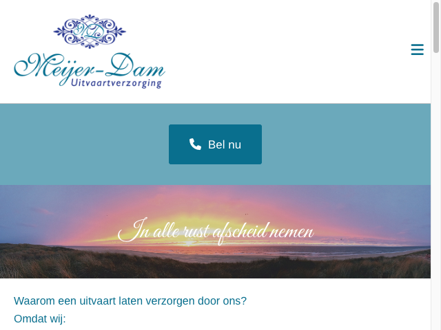 Screenshot Meijer-Dam Uitvaartverzorging