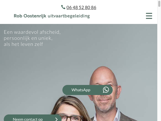 Screenshot Rob Oosterijk Uitvaartbegeleiding