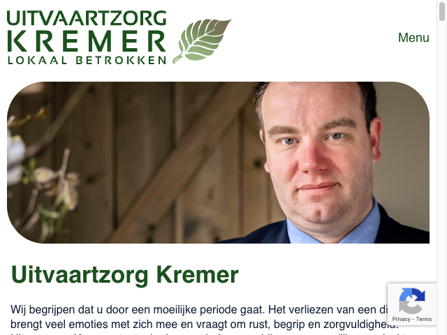 Screenshot Uitvaartzorg Kremer