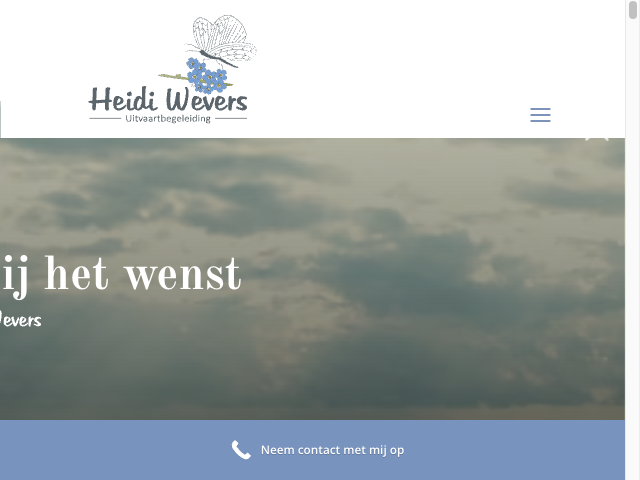 Screenshot Heidi Wevers Uitvaartbegeleiding