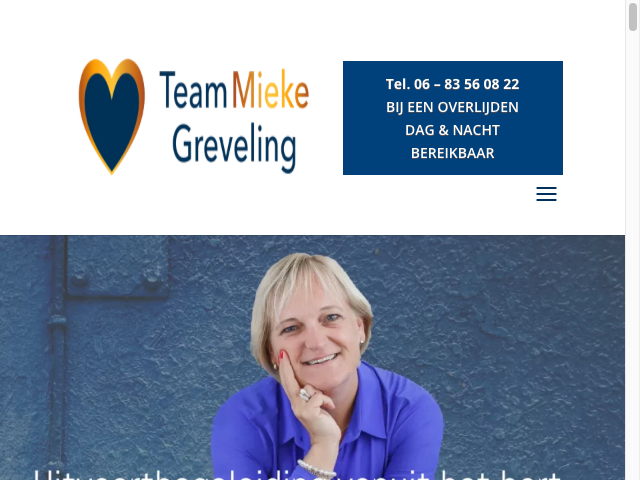 Screenshot Mieke Greveling Uitvaartverzorging