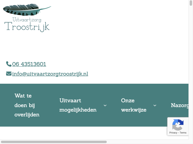 Screenshot Uitvaartzorg Troostrijk
