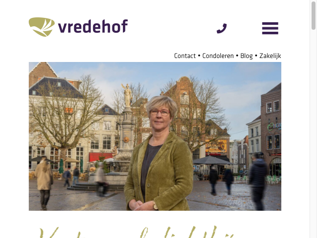 Screenshot Vredehof Uitvaartverzorging