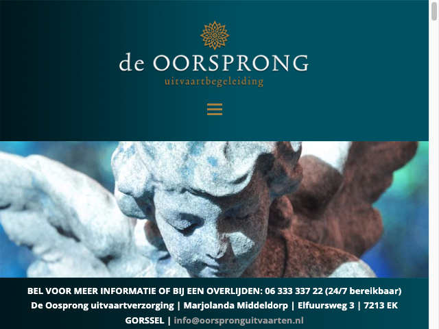 Screenshot de Oorsprong Uitvaartbegeleiding