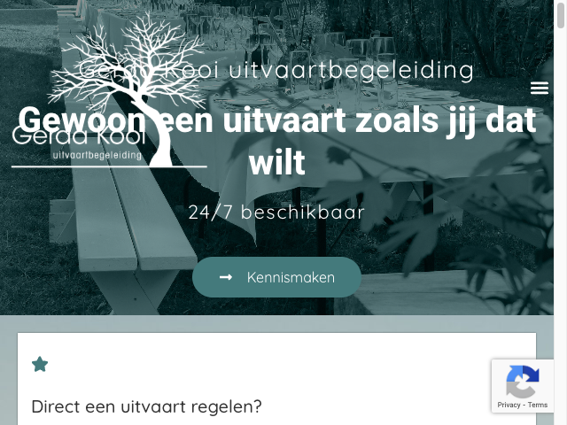 Screenshot Gerda Kooi Uitvaartbegeleiding