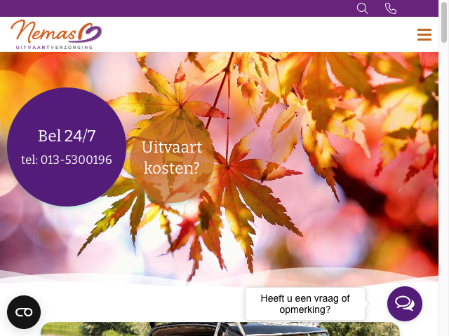 Screenshot Nemas Uitvaartverzorging