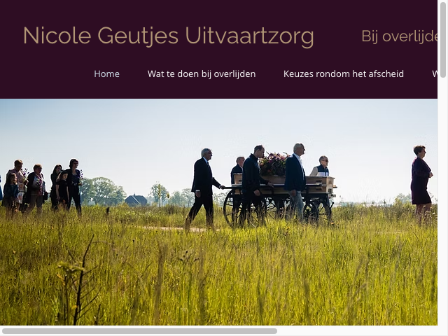 Screenshot Nicole Geutjes Uitvaartzorg