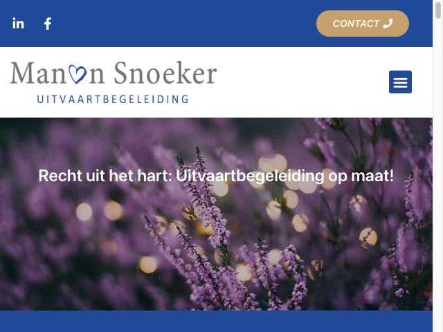 Screenshot Manon Snoeker Uitvaartbegeleiding