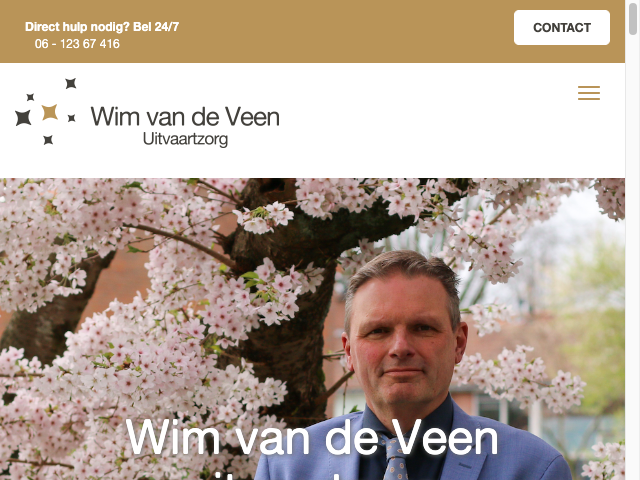 Screenshot Wim v d Veen Uitvaartzorg