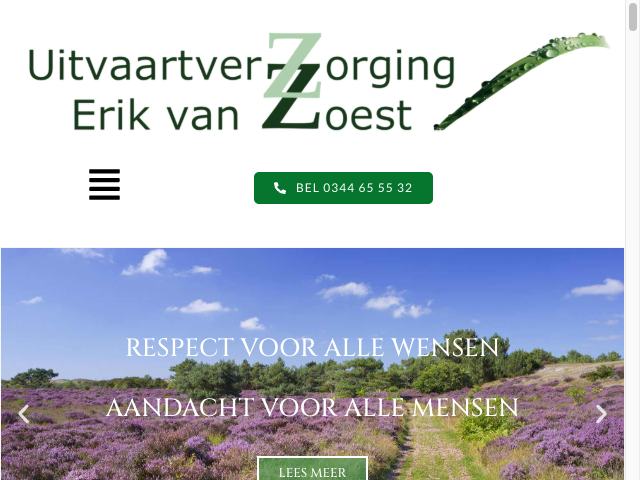 Screenshot Erik van Soest Uitvaartverzorging