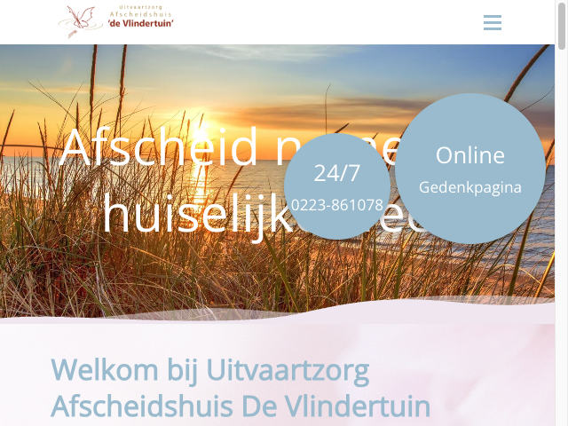 Screenshot Afscheidshuis de vlindertuin