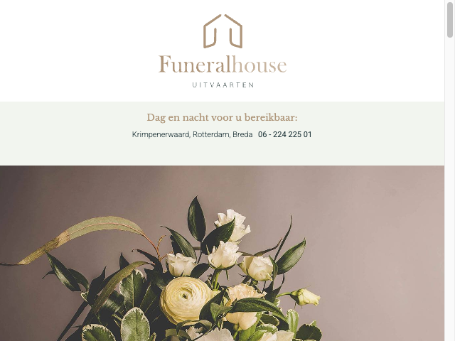 Screenshot Wim v/d Veen Uitvaartzorg