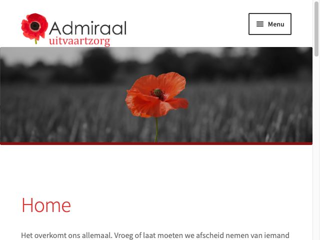 Screenshot Admilaal Uitvaartzorg