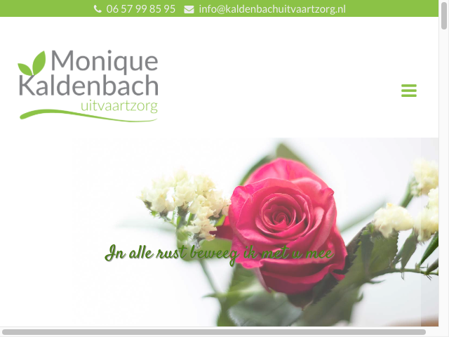 Screenshot Monique Kaldenbach Uitvaartzorg