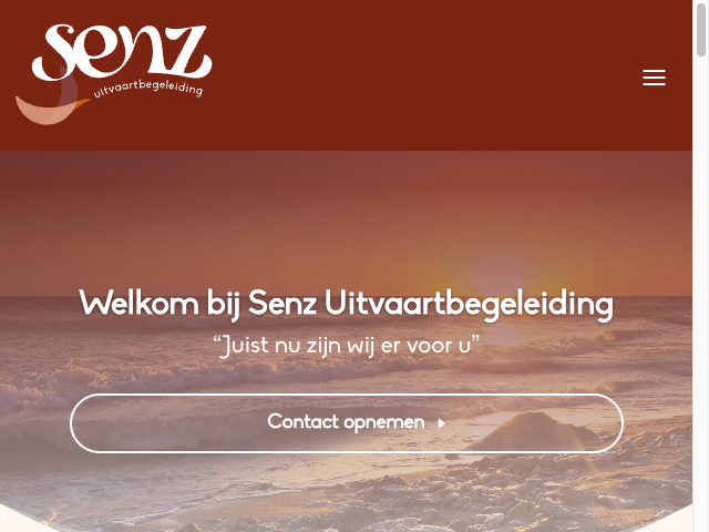 Screenshot Senz Uitvaartbegeleiding