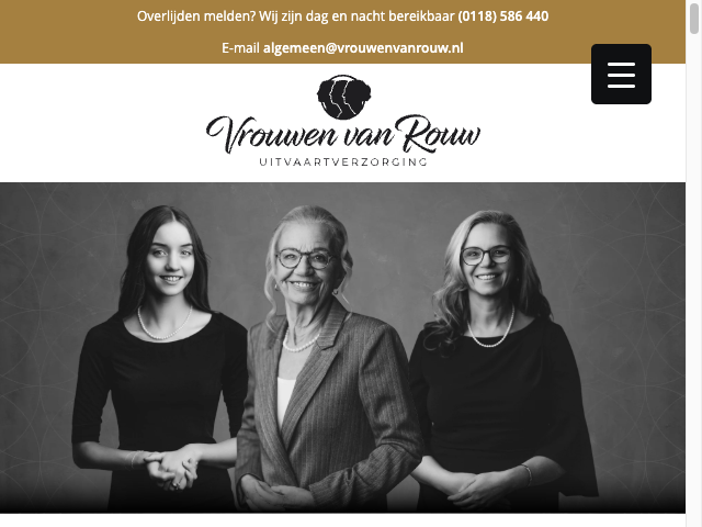 Screenshot Vrouwen van Rouw Uitvaartzorg