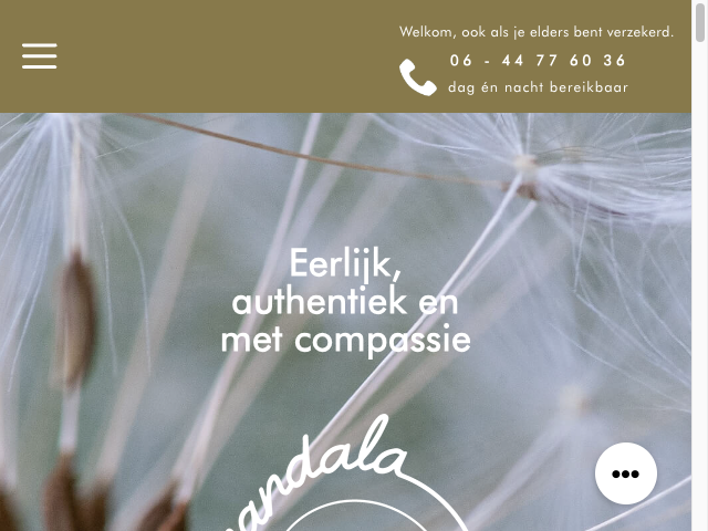 Screenshot Mandala Uitvaartbegeleiding