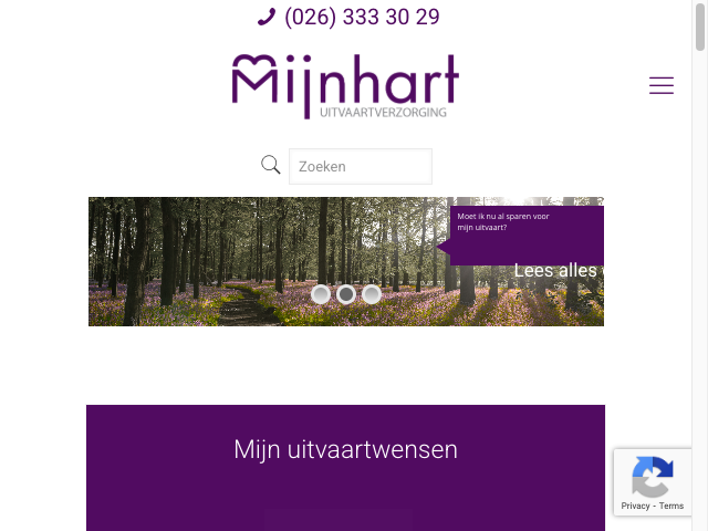 Screenshot Mijnhart Uitvaartverzorging