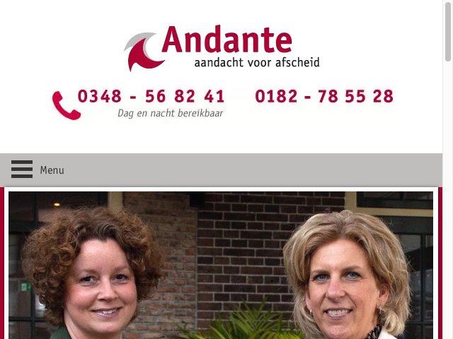 Screenshot Andante Uitvaart