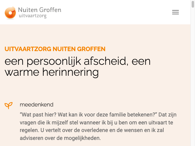 Screenshot Anita Nuiten Uitvaartzorg
