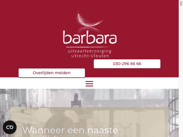 Screenshot Barbera Uitvaartverzorging