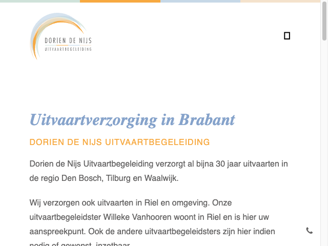 Screenshot Dorien de Nijs Uitvaartbegeleiding