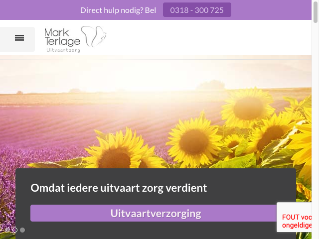 Screenshot Mark Terlage Uitvaartzorg