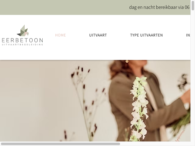 Screenshot Eerbetoon Uitvaartbegeleiding