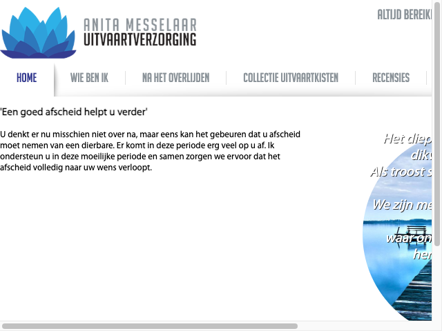 Screenshot anita messelaar Uitvaart