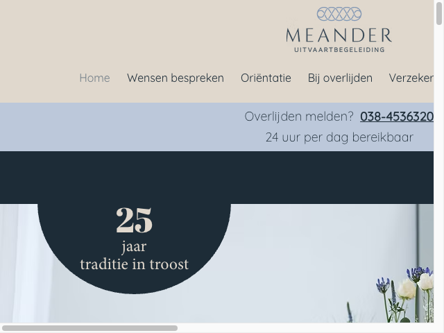 Screenshot Meander Uitvaartbegeleiding