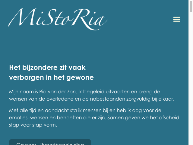 Screenshot Mistoria Uitvaartbegeleiding