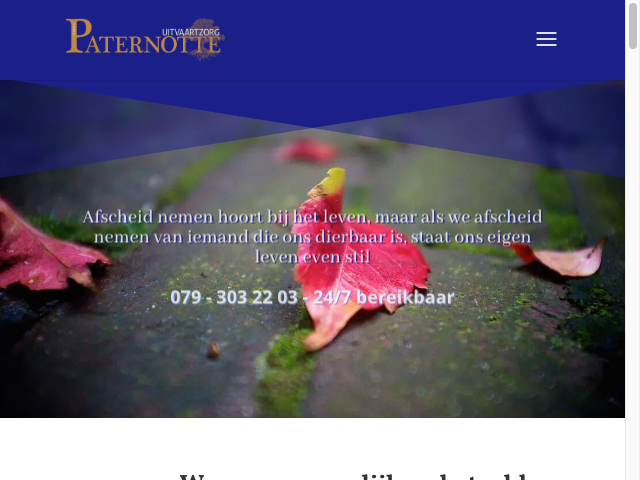 Screenshot Paternotte Uitvaartzorg
